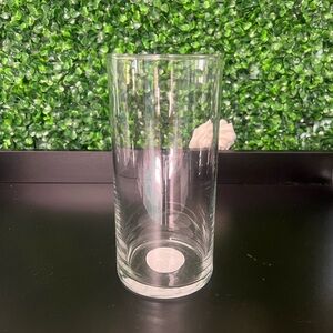 Clear Glass Cylindrical Vase